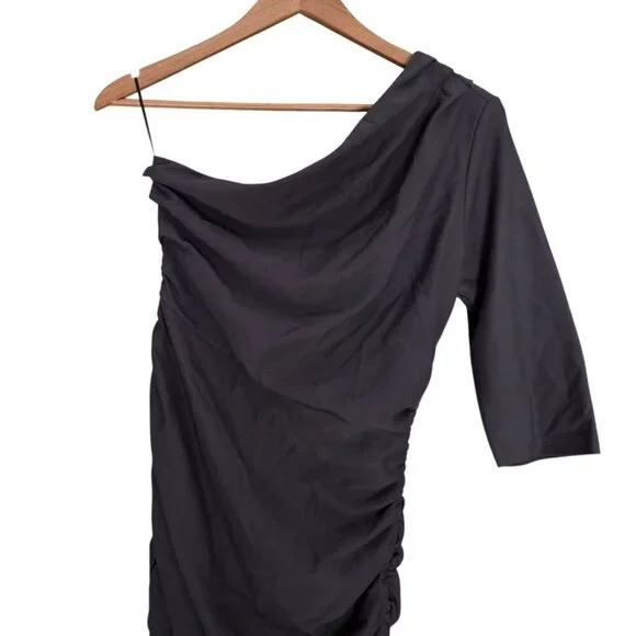 Women's - Alieva Gray Ruched Bodycon Dress, Size Large - Picture 4 of 10